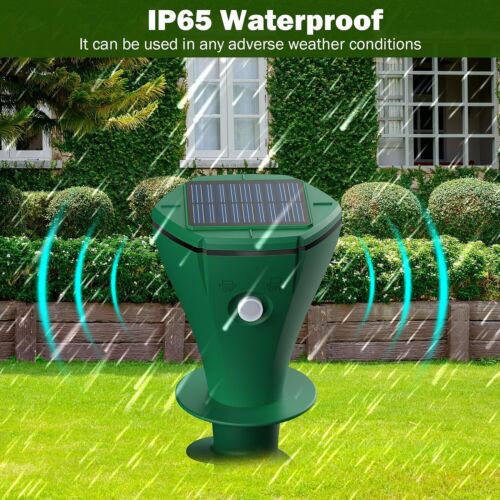 Solar Powered Mole Repellent Ultrasonic Mole Repellent For Lawn Yard Garden - Picture 3 of 13