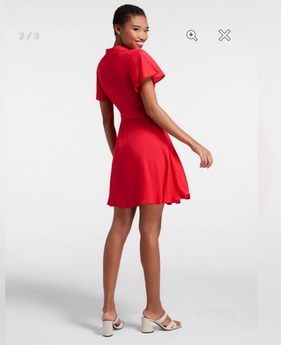 Abito ModCloth nuovo con etichetta Sojourn Savvy avvolgente - rosso - taglia 2X - Foto 2 di 3