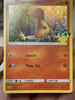 charmander pokemon card mcdonalds Charmander 9/25 Holo Bleed - McDonalds Promo - Pokemon 25th Anniversary  (2021)