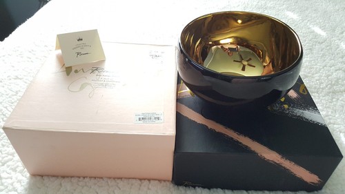 ROSANNA Anything Goes Gold Black Large Bowl Coleccionable NIB - Imagen 2 de 7