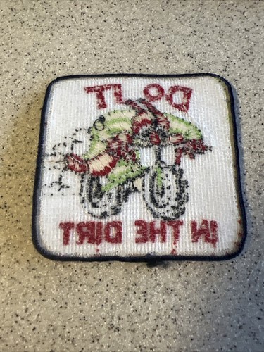Parche de motocross hágalo en la tierra insignia motocicleta carreras sombrero coser vintage 3" - Imagen 6 de 16