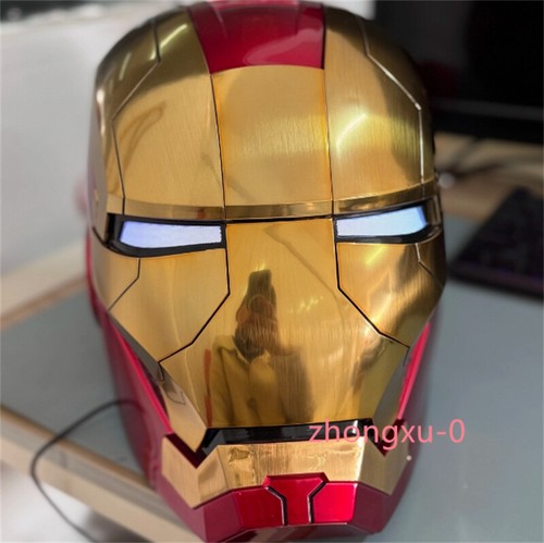 Autoking Iron Man Gold MK5 Helmet Electronic Voice Activated Open&Close Mask - Picture 5 of 17