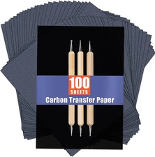 Psler 100 Sheets Carbon Paper Sheets, Carbon Transfer Paper for DIY Woodworking,