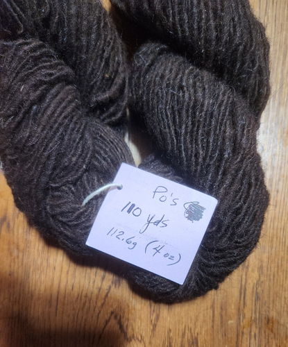 Brocato Handspun Designs Churro Wool Yarn -Lot of Five 100-yd skeins -Dk. Brown - Picture 3 of 6