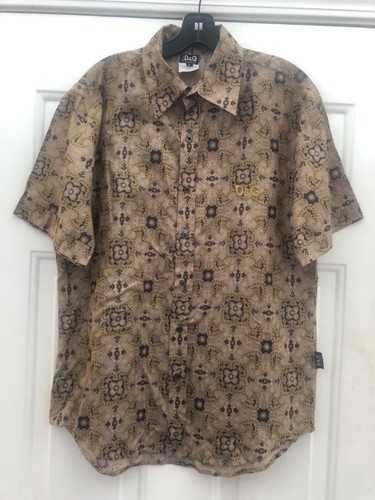 DOLCE & GABBANA COLLECTION SHORT SLEEVE SHIRT SIZE L MADE IN ITALY