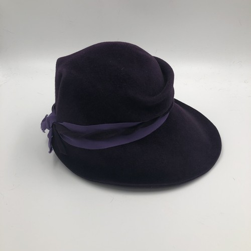 Authentic Women’s felt hat Brenda Lynn Purple Hat Vintage. - Picture 5 of 6
