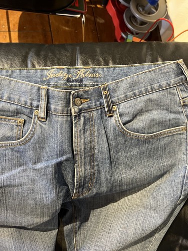 TOMMY BAHAMA INDIGO PALMS CLASSIC FIT MEN'S JEANS SIZE 36/29 HEMMED - Picture 4 of 4