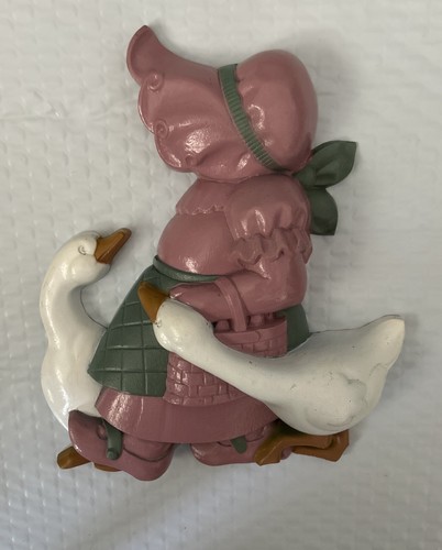 HOMCO Burwood Girl Geese Wall Decor Vintage Home Interiors 1980's Retro - Picture 6 of 6