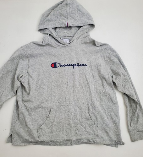 Herren XL Champion Sweatshirt Pullover Shirt bestickt Spruch grau Hoodie - Bild 1 von 7