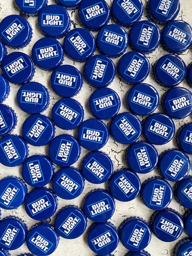 100 Bud Light Beer Bottle caps Lids Collectible, Crafts Lot - Picture 2 of 12