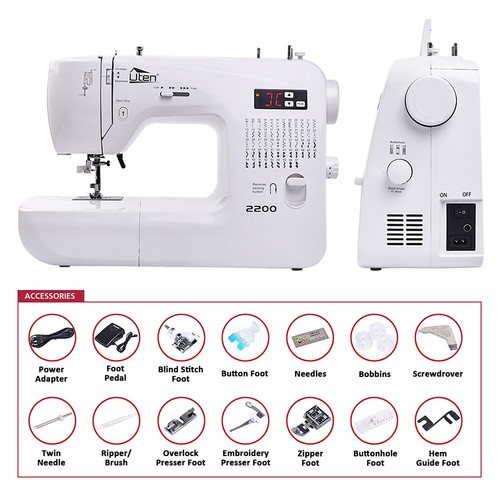 Máquinas de coser máquina de bordar portátil con 60 puntos incorporados portátil - Imagen 11 de 12