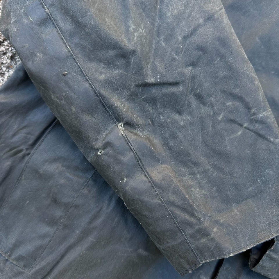 Barbour Vintage Wax Jacket Beaufort Navy Blue Size C 38/ 97CM S eBay