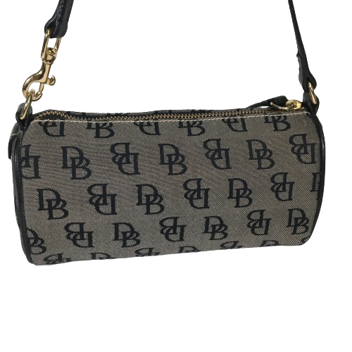 Vtg Dooney & Bourke Mini Signature Canvas Leather Barrel Shoulder Bag Purse Y2K - Picture 4 of 16