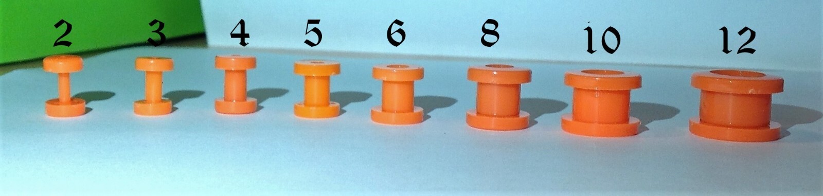 TUNNEL ORECCHIO PIERCING DILATATORE SILICONE ACCIAIO ACRILICO LOBO MISURE COLORI - Foto 51 di 80