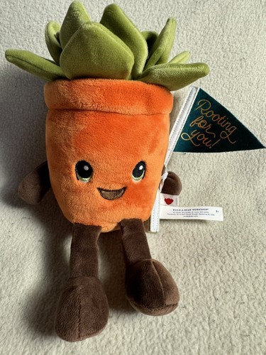 Maceta suculenta Build A Bear Get Well Soon peluche 10" amigos zanahoria regalo - Imagen 3 de 11