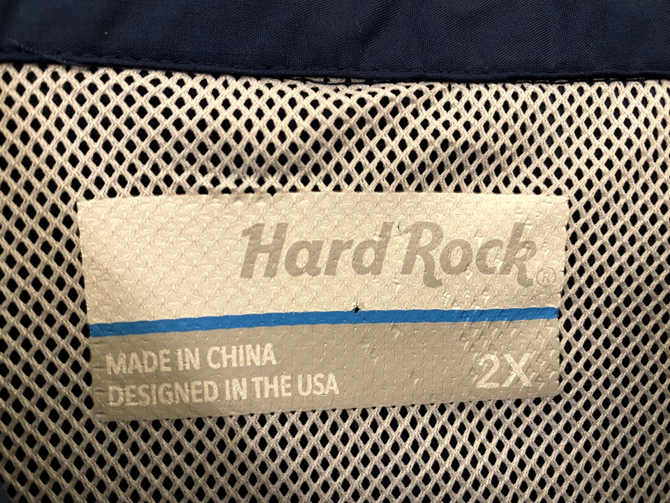 Hard Rock Biloxi - Camisa de pesca con botones - Para hombre 2XL - Azul marino oscuro Foto 3 de 4