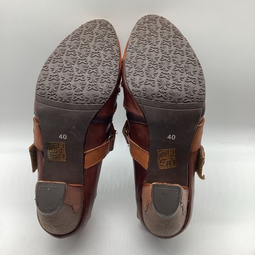 Spring Step L'Artiste Ankle Booties Sz 40 / 9 Brown Leather Shoes Wondrous BOHO - Picture 9 of 14
