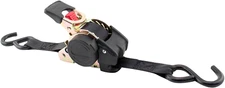 Erickson 34415 Pro Series Black Retractable Ratcheting Tie-Down Strap (Pack of 2