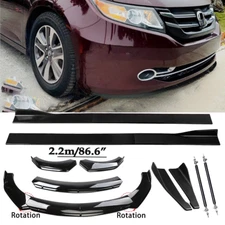 Front Bumper Lip Spoiler Side Skirts Rear Lip Glos Black For Honda Odyssey