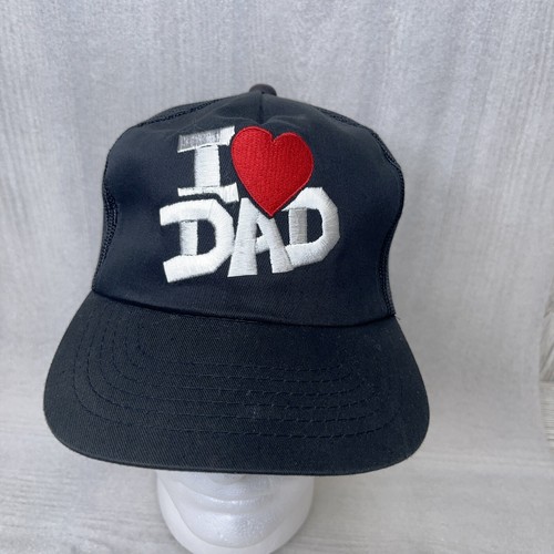 I Heart Love Dad Hat Cap Mesh Back Black Adjustable YA YoungAn Hat Snapback - Picture 2 of 9