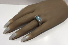 Sterling Silver 925 Light Blue Stone Ring Size 7