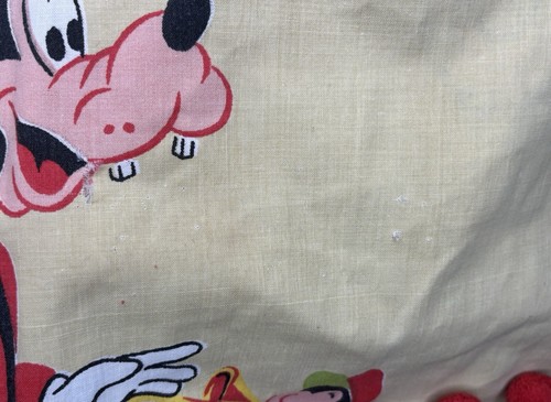 Vintage Wamsutta Disney Twin Tagesdecke Mickey Mouse Schneider Stoff BESCHÄDIGT LESEN - Bild 9 von 17