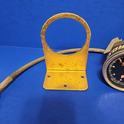 VINTAGE MOROSO TACH BRACKET CABLE TACHOMETER MECHANICAL DRIVE GASSER RATROD CAR - Picture 6 of 24