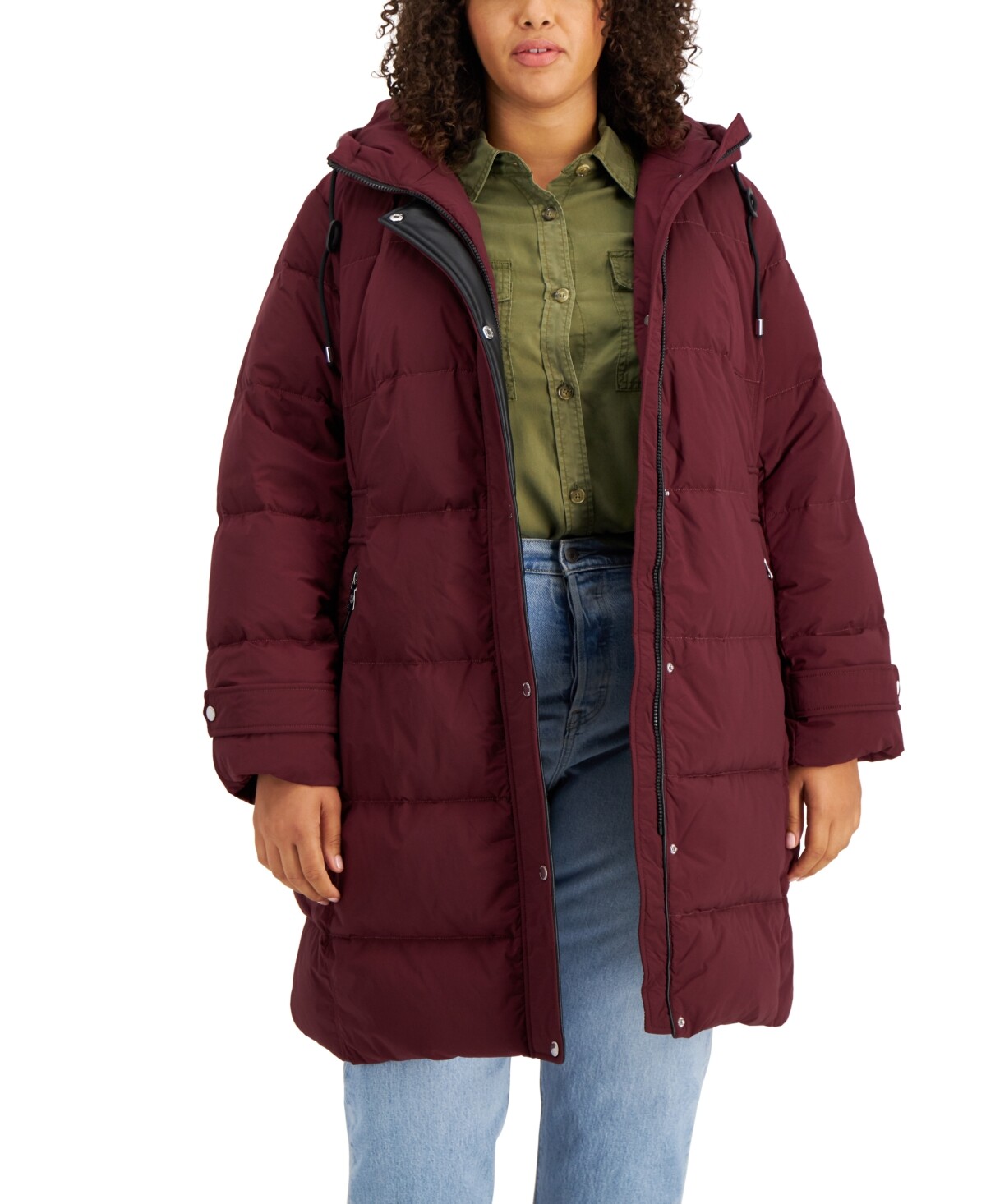 Vince Camuto Plus Size Hooded Down 