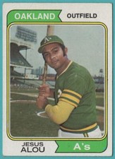 1974 Topps Jesus alou Oakland Athletics #654
