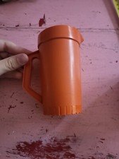 Vintage retro orange Tupperware Toys childrens pitcher with lid kitchen set old