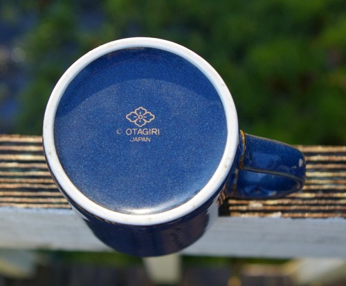 Otagiri Japan Coffee Mug Blue with Pink & Purple Iris Orchid Flowers Floral - Picture 11 of 12