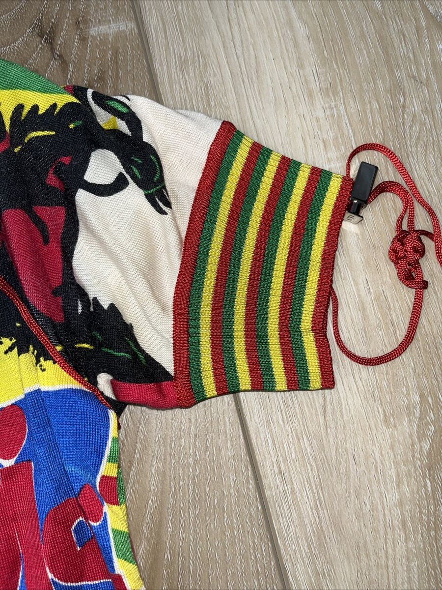 Vintage CHRISTIAN DIOR BY JOHN GALLIANO RASTA MANIA KNIT ZIP Vintage CHRISTIAN DIOR BY JOHN GALLIANO RASTA MANIA KNIT ZIP
