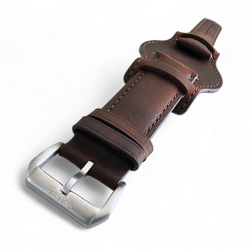 Leather Bund Watch Strap Band Handmade Mens Vintage Military Field 20 22 mm UK - Picture 10 of 88