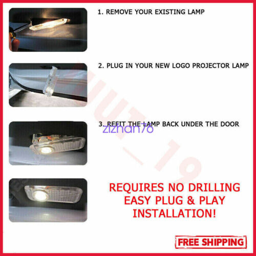 2x LED HD Door Courtesy Light for Mercedes Benz C-Class 4 Door 2015-2020 - Picture 2 of 9