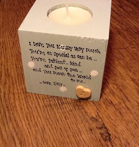 Shabby Personalised Chic Nanny Nana Nanna Nan Granny Grandma Gran Candle Gift..