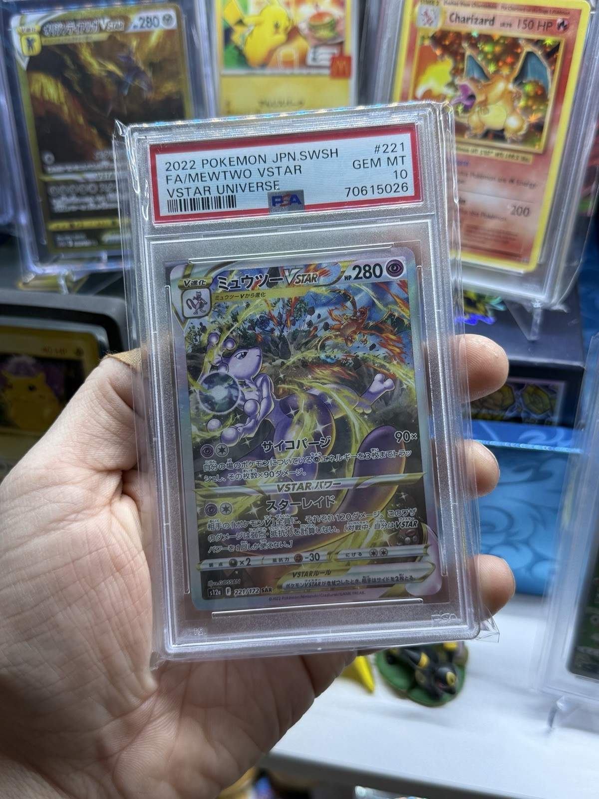 Mewtwo VSTAR 221/172 S12a: Vstar Universe Holo (JP) Pokemon TCG PSA 10
