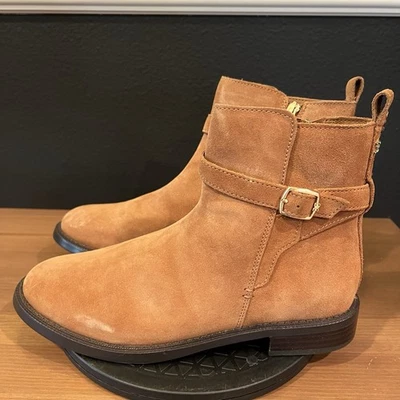 Sam Edelman Mujer Marrón Nolynn Gamuza Cremallera Lateral Sillín Hebilla Botines Talla 9.5 M - Imagen 1 de 4