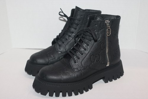 Gucci Women's GG Soft Leather Boots Black Size 36.5 - Picture 3 of 14