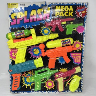 Vintage Ja-Ru Splash Mega Pack Squirt Gun Combo Pack Soaker Variety 8 Pieces NOS