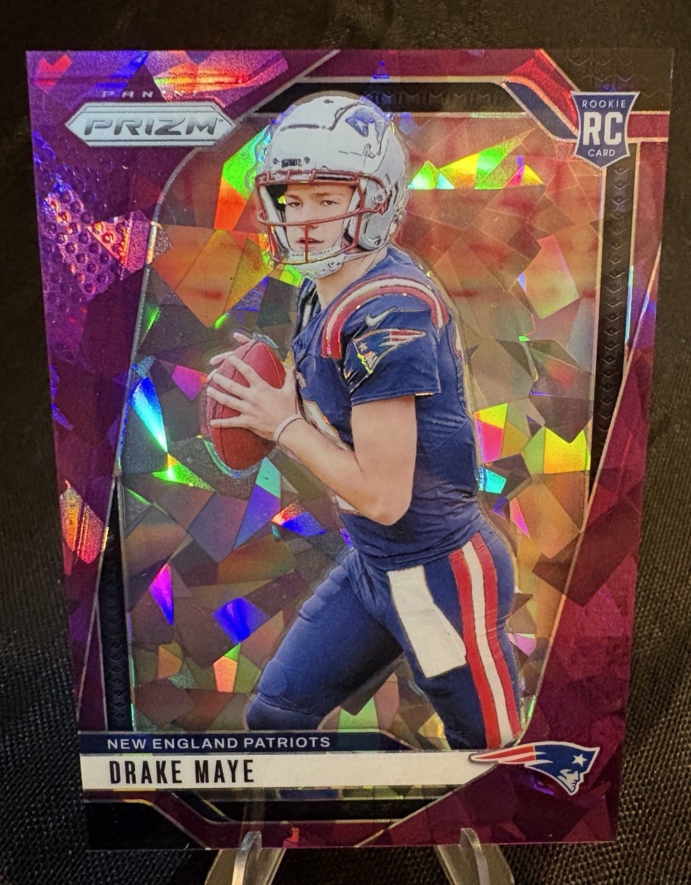 Panini 2024 Prizm Rookies Drake Maye Patriots #329 Purple Ice  /225 RC