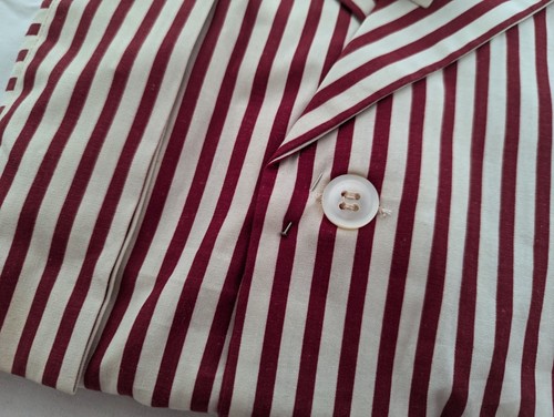 Vintage Weldon Striped Pajamas Set 1950's 1960's Red White Men's Medium Cotton - Picture 6 of 12