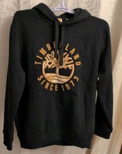 Timberland Black Embroidered Wheat Boot Tree Logo Pullover Hoodie XL