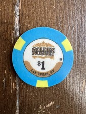 Golden Nugget Ceramic $1 Casino Poker Chip From Las Vegas
