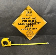 1960s NOS painted Aluminum National Wildlife Hunting Sign 