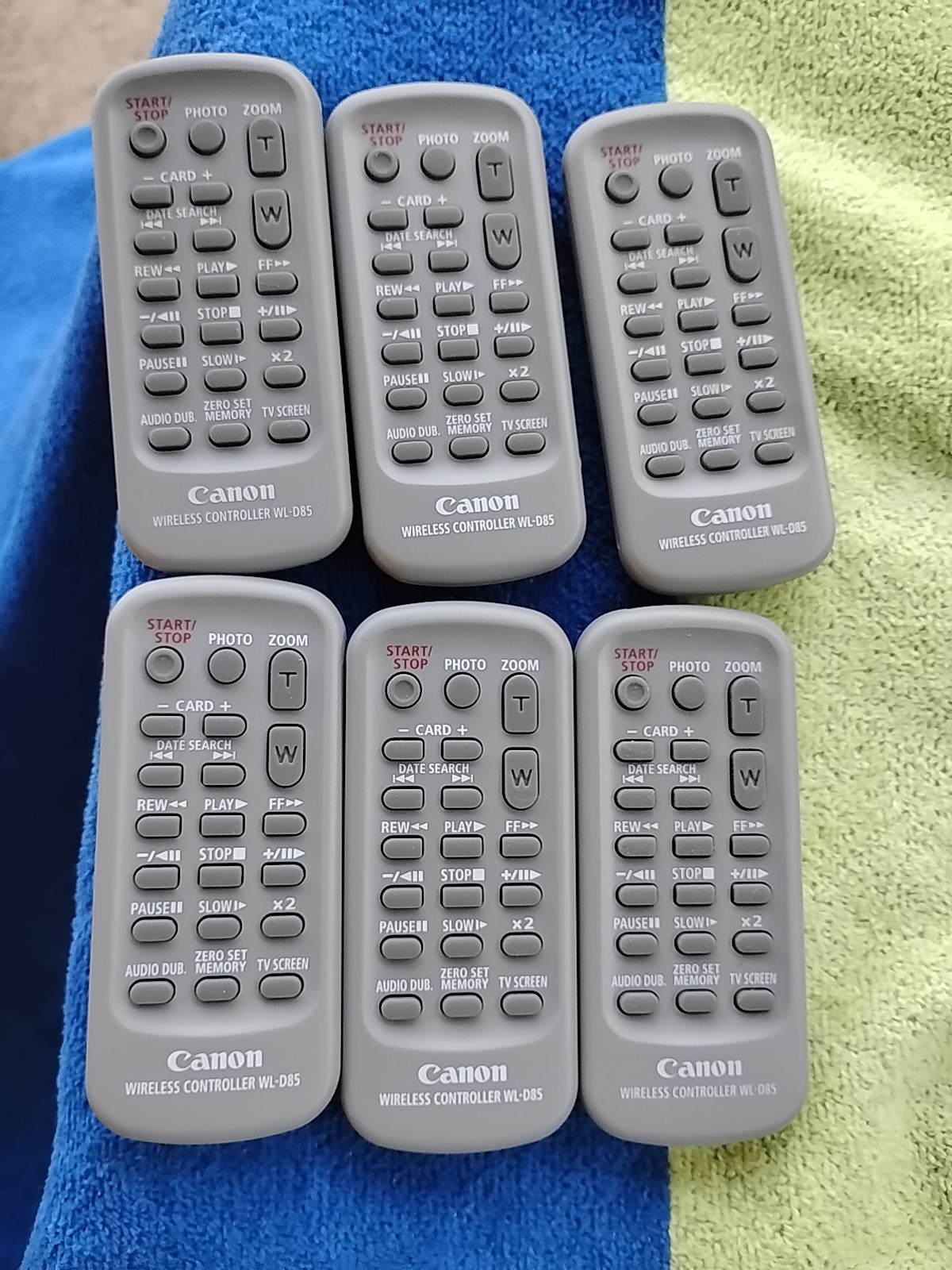 6xCanon WL-D85 Gray Wireless Handheld Remote Control For Canon DC220 Camcorder