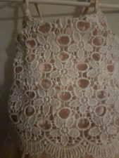 Zenzi Girls Pink Dress With Hankerchief Hem And Floral Lace Detail Size S 6-6x 