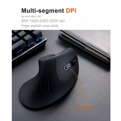 Wireless Vertical Mouse Ergonomic Rechargeable 6 Buttons 800 1200 2400 3200 BEA - Picture 6 of 12