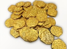 Seven Seas Pirates Coins - Gold Doubloons - Metal - Lot of 50