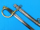 Antique Old 19 Century US Civil War D.J. Millard Artillery Sword w/ Scabbard