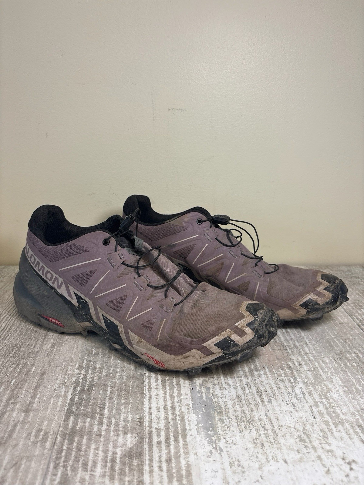 Salomon Speedcross 6 Donna TAGLIA 10 5 417429 Moonscape Nero Cenere di Rose